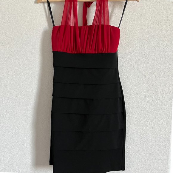 Sweet Storm Dress Bundle - Navy Ruffle Layer + Halter Cocktail - Picture 12 of 12